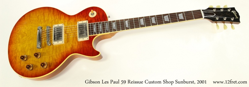 Gibson Les Paul 59 Reissue Custom Shop Sunburst, 2001 Full Front View