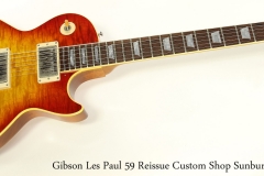 Gibson Les Paul 59 Reissue Custom Shop Sunburst, 2001 Full Front View