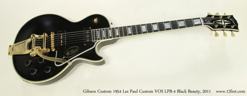 Gibson Custom 1954 Les Paul Custom VOS LPB-4 Black Beauty, 2011 Full Front View