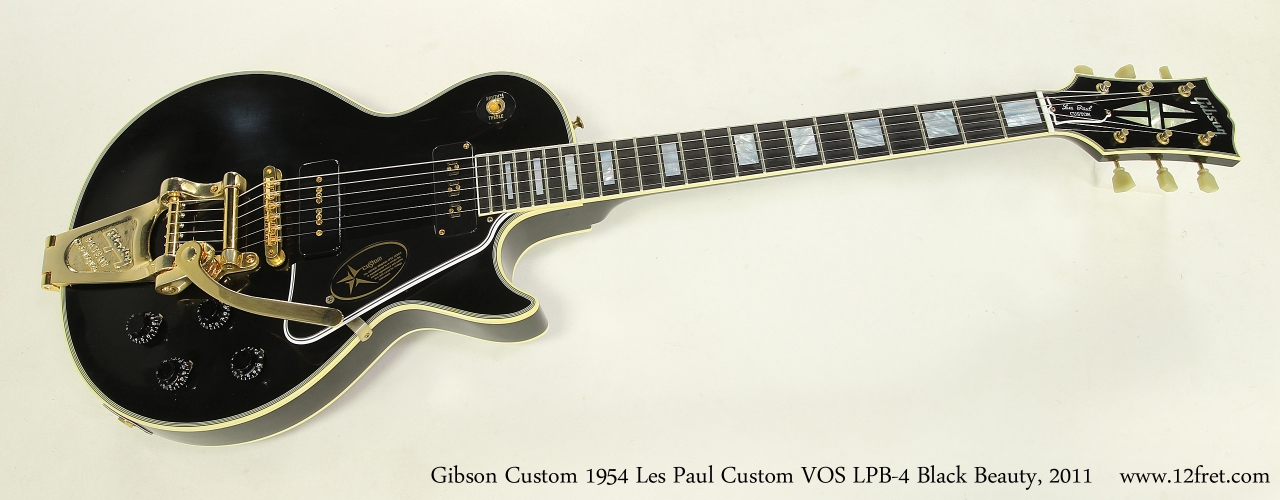 Gibson Custom 1954 Les Paul Custom VOS LPB-4 Black Beauty, 2011 Full Front View
