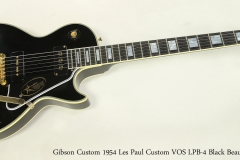 Gibson Custom 1954 Les Paul Custom VOS LPB-4 Black Beauty, 2011 Full Front View