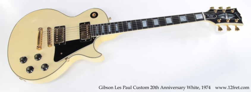 Gibson Les Paul Custom 20th Anniversary White, 1974 Full Front View