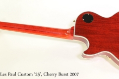 Gibson Les Paul Custom 25 Cherry Burst 2007 Full Rear View