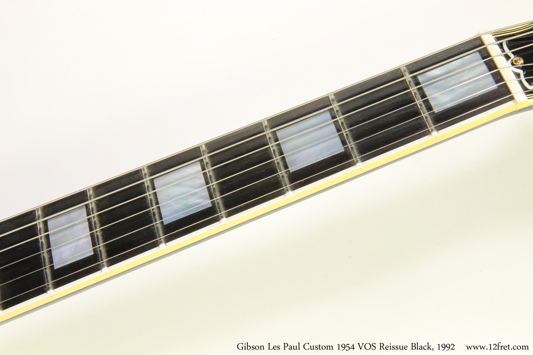 Gibson Les Paul Custom 1954 VOS Reissue Black, 1992   Fingerboard Fretwear View