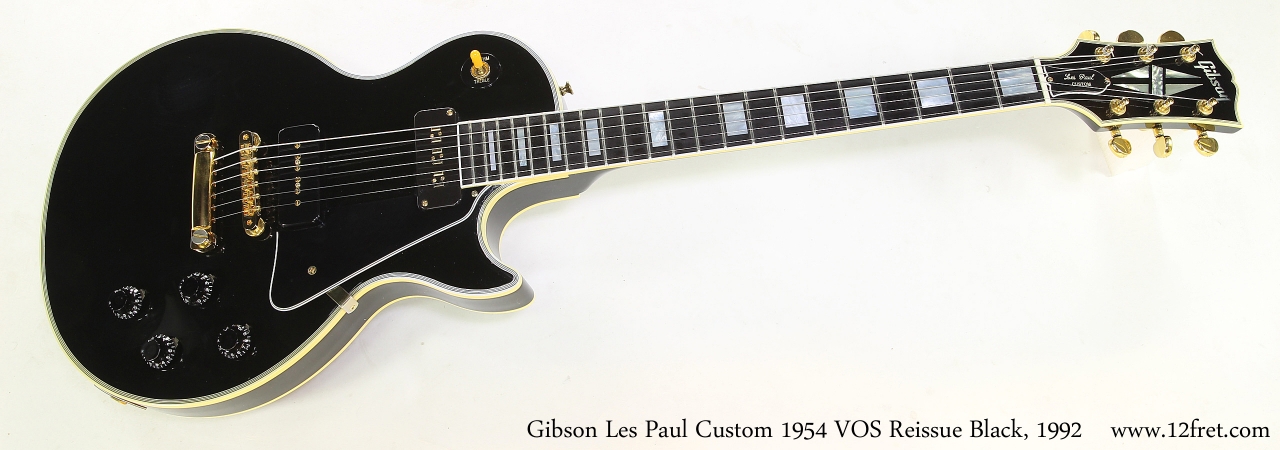 Gibson Les Paul Custom 1954 VOS Reissue Black, 1992   Full Front View