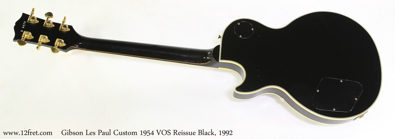Gibson Les Paul Custom 1954 VOS Reissue Black, 1992   Full Rear View