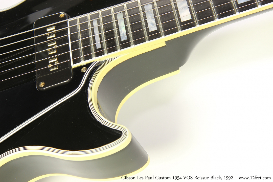 Gibson Les Paul Custom 1954 VOS Reissue Black, 1992   Heel View