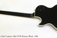 Gibson Les Paul Custom 1954 VOS Reissue Black, 1992   Full Rear View