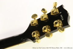 Gibson Les Paul Custom 1954 VOS Reissue Black, 1992   Head Rear View