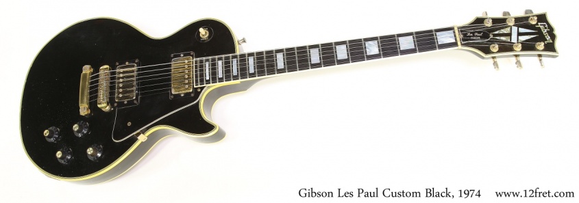 Gibson Les Paul Custom Black, 1974 Full Front View