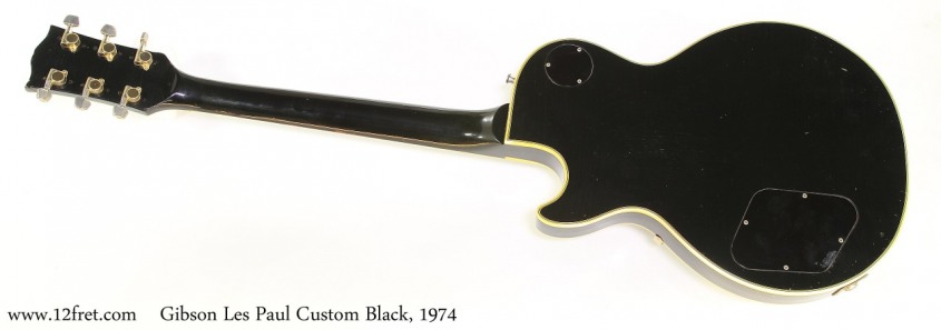 Gibson Les Paul Custom Black, 1974 Full Rear View