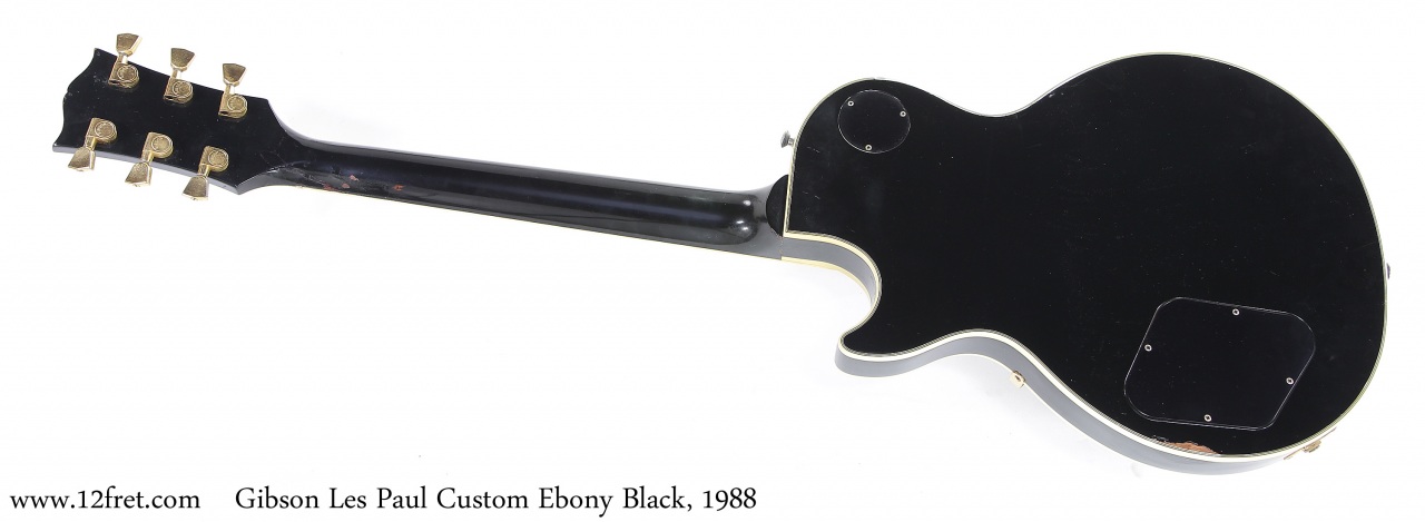 Gibson Les Paul Custom Ebony Black, 1988 Full Rear View