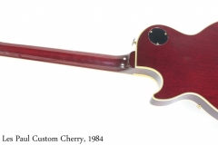 Gibson Les Paul Custom Cherry, 1984 Full Rear View