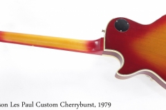 Gibson Les Paul Custom Cherryburst, 1979 Full Rear View