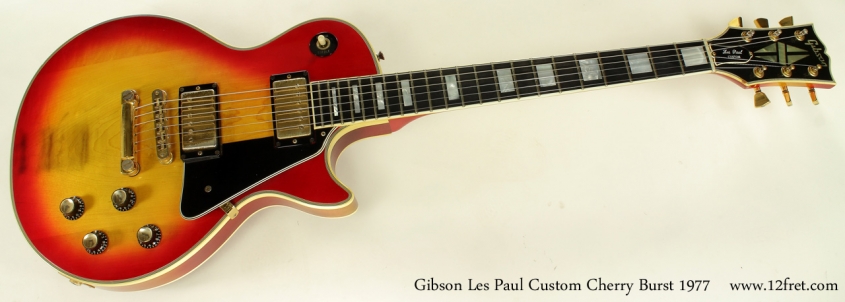 Gibson Les Paul Custom Cherry Burst 1977 full front view