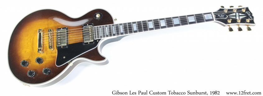 Gibson Les Paul Custom Tobacco Sunburst, 1982 Full Front View