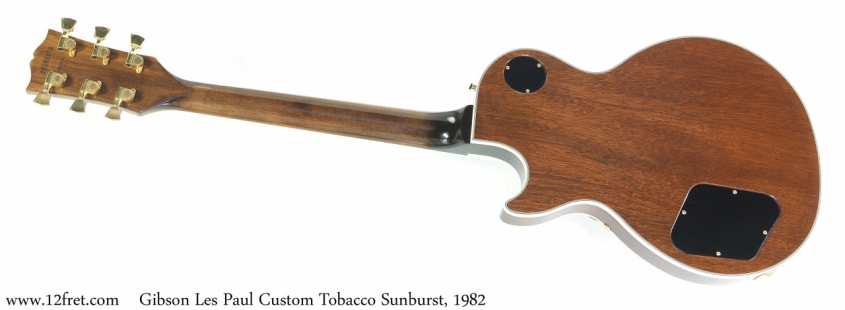 Gibson Les Paul Custom Tobacco Sunburst, 1982 Full Rear View