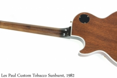 Gibson Les Paul Custom Tobacco Sunburst, 1982 Full Rear View
