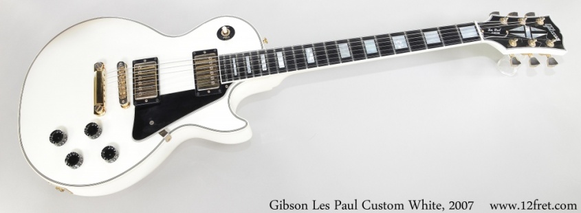 Gibson Les Paul Custom White, 2007 Full Front View