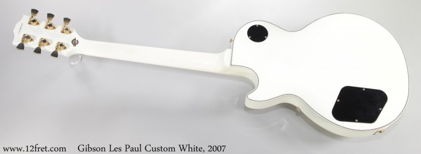 Gibson Les Paul Custom White, 2007 Full Rear View