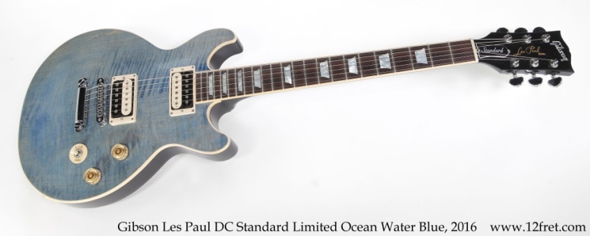Gibson Les Paul DC Standard Limited Ocean Water Blue, 2016 Full Front View