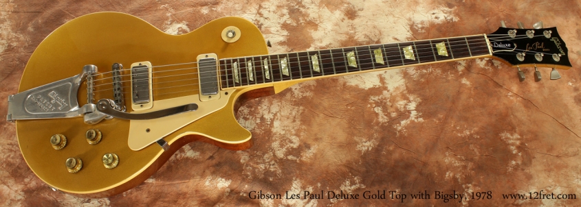 Gibson Les Paul Deluxe Gold Top with Bigsby 1978 full front view
