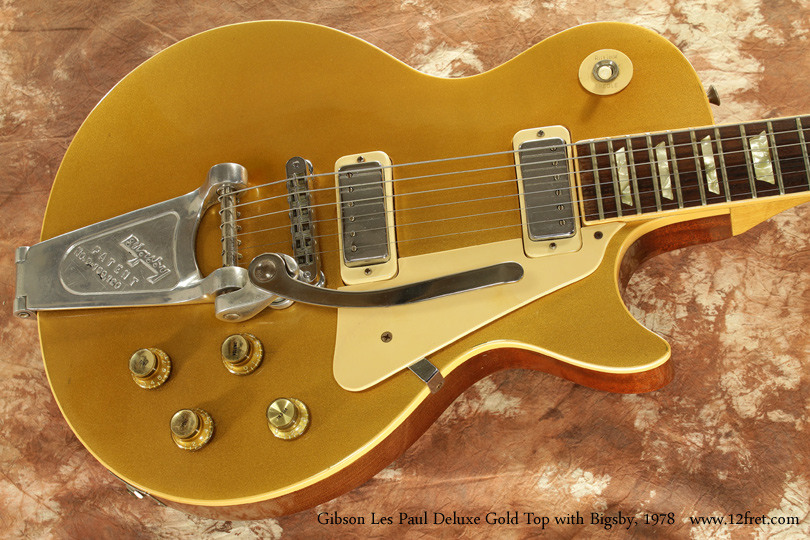 Gibson Les Paul Deluxe Gold Top with Bigsby 1978 top