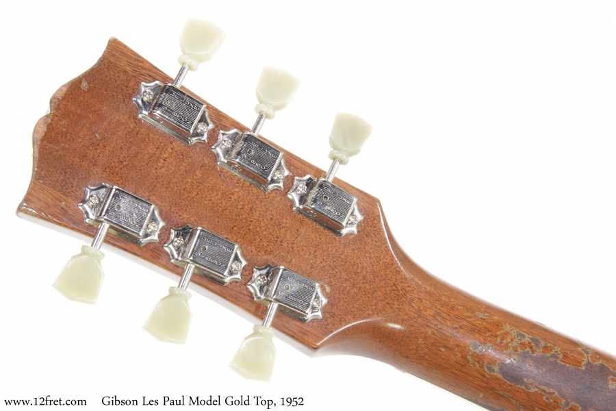 Gibson Les Paul Model Gold Top, 1952 Head Rear View