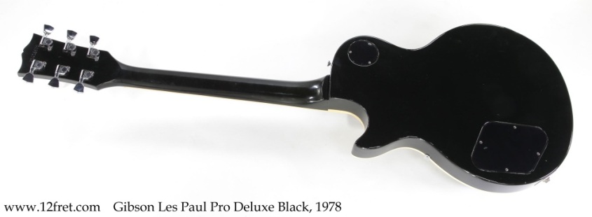 Gibson Les Paul Pro Deluxe Black, 1978 Full Rear View