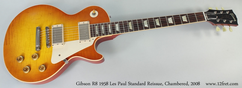 Gibson R8 1958 Les Paul Standard Reissue, Chambered, 2008 Full Front View