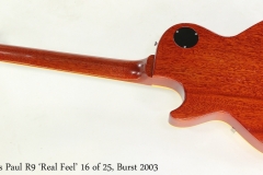 Gibson Les Paul R9 'Real Feel' 16 of 25, Burst 2003    Full Rear View