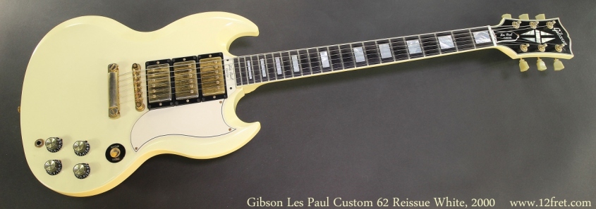 Gibson Les Paul Custom 62 Reissue White, 2000 Full Front View