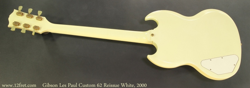 Gibson Les Paul Custom 62 Reissue White, 2000 Full Rear View