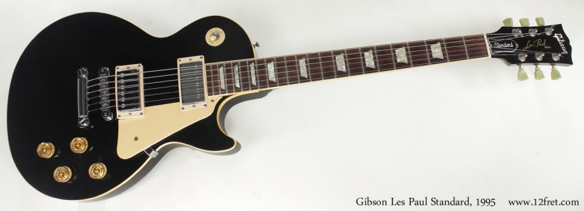 Gibson Les Paul Standard Black 1995 full front view