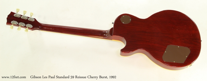 Gibson Les Paul Standard 59 Reissue Cherry Burst, 1992  Full Rear View