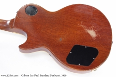 Gibson Les Paul Standard Sunburst, 1959 Back View