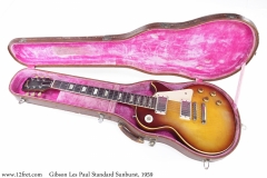 Gibson Les Paul Standard Sunburst, 1959 Case Open View