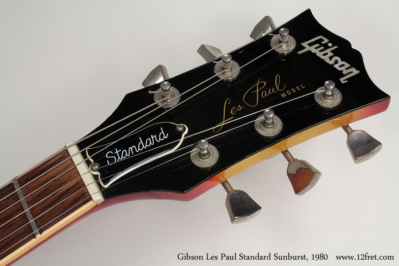 Gibson Les Paul Standard Sunburst 1980 head front