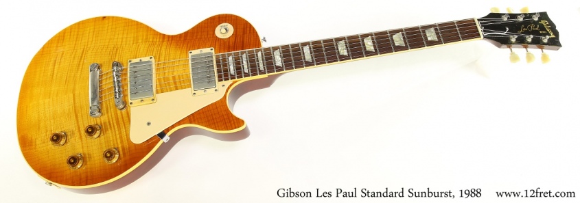 Gibson Les Paul Standard Sunburst, 1988 Full Front View