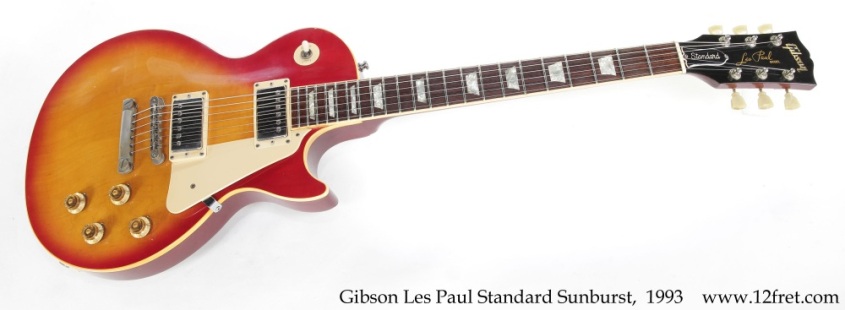 Gibson Les Paul Standard Sunburst,  1993 Full Front View