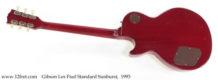 Gibson Les Paul Standard Sunburst,  1993 Full Rear View