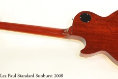 Gibson Les Paul Standard Sunburst 2008   Full Rear View