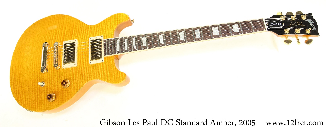 Gibson Les Paul DC Standard Amber, 2005 Full Front View