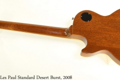 Gibson Les Paul Standard Desert Burst, 2008 Full Rear View