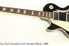 Gibson Les Paul Standard Left Handed Black, 1986  Full Front View