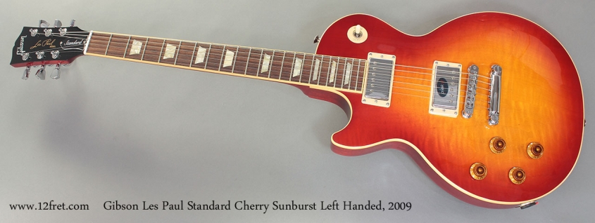 Gibson Les Paul Standard Cherry Sunburst Left Handed 2009 full front view