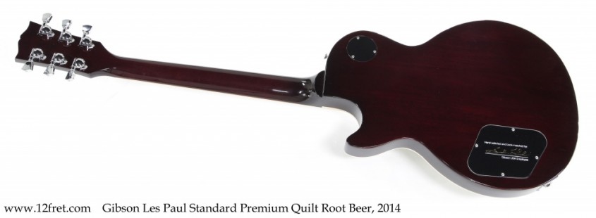 Gibson Les Paul Standard Premium Quilt Root Beer, 2014 Full Rear View