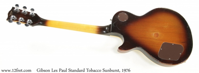 Gibson Les Paul Standard Tobacco Sunburst, 1976 Full Rear View