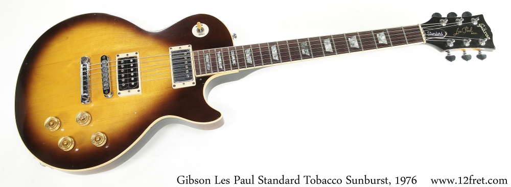 Gibson Les Paul Standard Tobacco Burst, 1976 | www.12fret.com