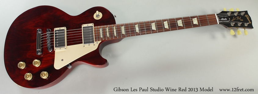 Gibson Les Paul Studio Wine Red 2013 Model Full Front VIew